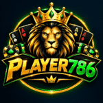 PLAYER786 Game logo featuring bold golden text, neon green numbers, and a stylish gaming design.